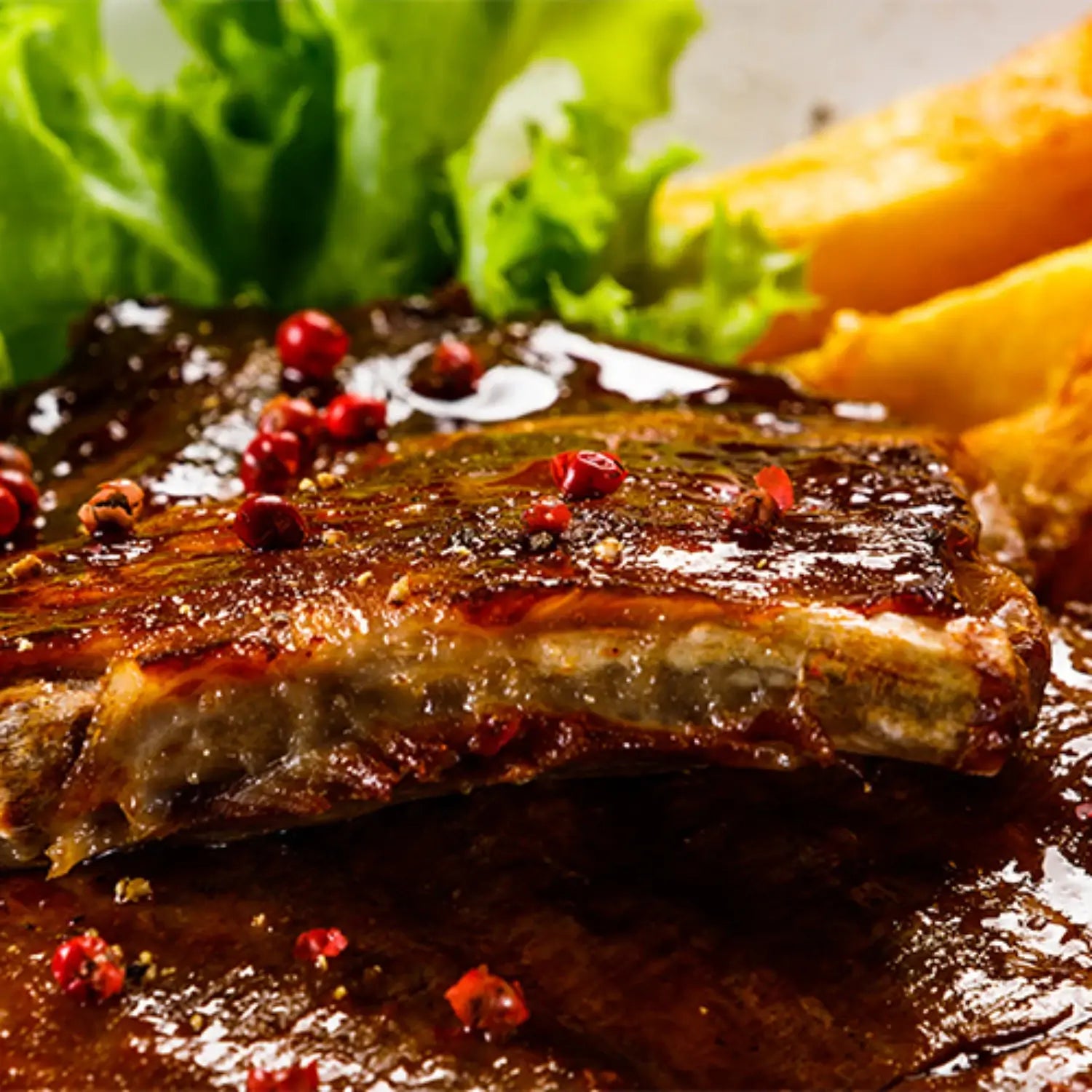 Cooked steak