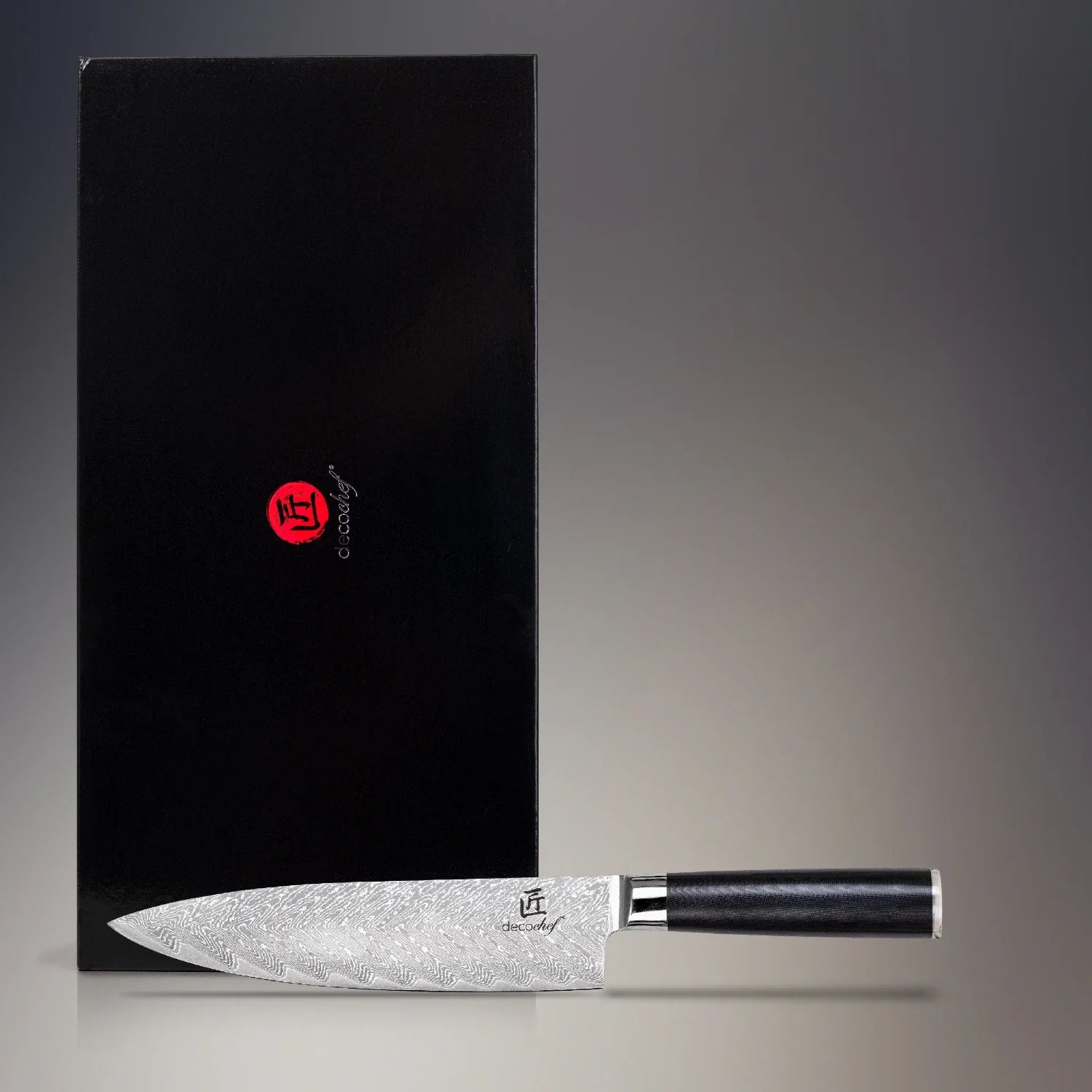 Deco Chef Chef Knife box and laying on a light grey background