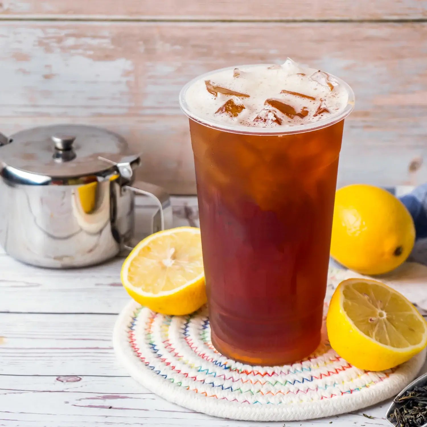 Iced tea on counter